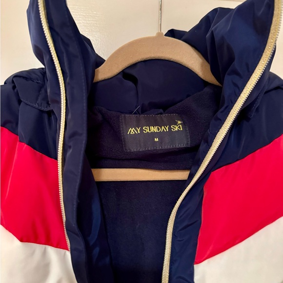 NWT Sunday Ski Chevron Ski Suit Navy - Picture 7 of 13